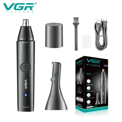 VGR Professional Nose Hair Trimmer Mini Hair Trimmer Electric Nose Trimmer 2 In 1 Clipper Portable
