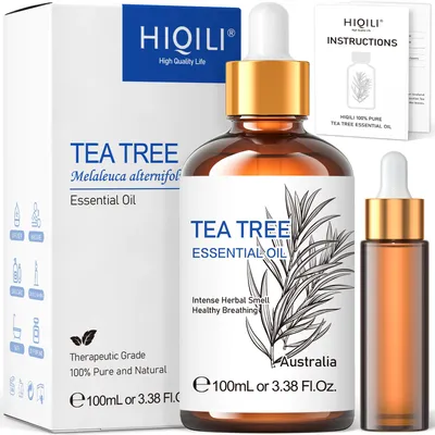 HIQILI 100ML Tea Tree Essential Oils for Diffuser Humidifier Aromatherapy Massage Aromatic Oil for