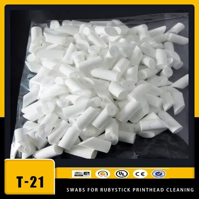 Vilaxh 50/100/200 PCS T-21 Clean Swabs for Ruby stick T-21 Cleaning Swabs for Rubystick printhead