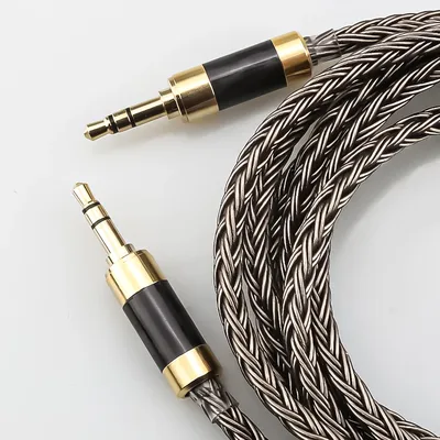 16 Core 7N OCC Mini trs jack 3.5 male to 3.5 mm stereo aux male audio input cable speaker line for