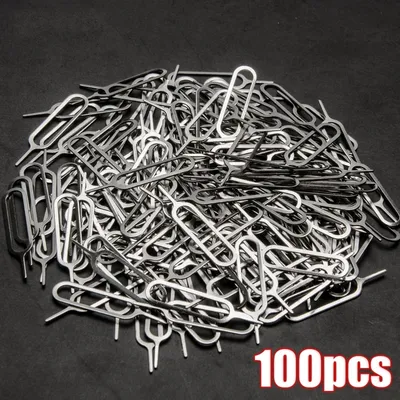 100PCS Interesting anti loss pin Eject Sim Card Tray Open Pin Needle Key Tool For Universal Mobile