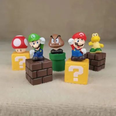 5pcs/set Super Marios Action Figure Model Doll Cake Decoration Car Ornaments Anime Peripherals Children Toys
