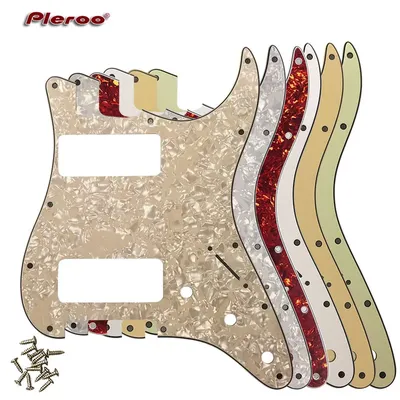 Pleroo Custom Great Quality Guitar Parts 2 P90 Strat Guitar PICKGUARD For US 11 Screw Holes Strat 2