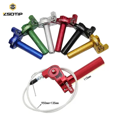 ZSDTRP 7/8'' CNC Aluminum Twist Throttle Handle Grip with Cable Replacement For Dirt Bike Quad ATV