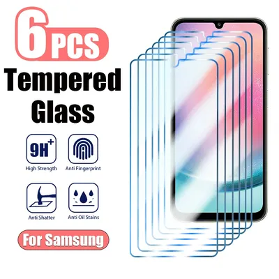 6PCS Screen Protector for Samsung S22 Plus S21 S20 FE 5G M31 M21 A72 Tempered Glass For Samsung A73