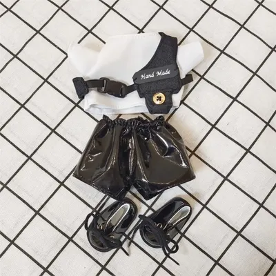 20cm Doll Clothes Shorts Mini Clothes Fashion Doll Sweater Coat For Cotton Stuffed Dolls Toys Accessories Idol Doll T-shirt Suit