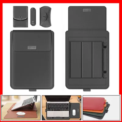 For Macbook Pro 13 Bag PU Stand Cover 2022 M2 Air 13.6 Pro 13 2021 Air 13 M3 M4 Pro 16 14 15 Laptop