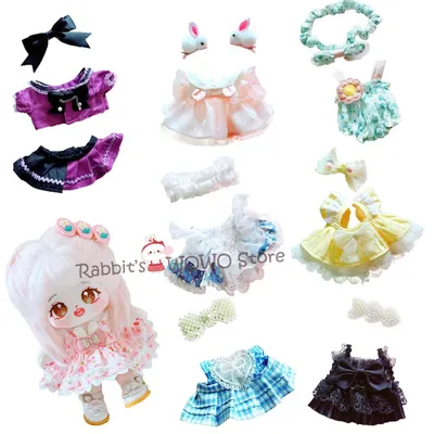 Doll Clothes for 20cm Idol Dolls Beautiful Princess Dress Hairpin Suit Outfit Accessories for Super