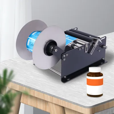 MT-30 10-30pcs/min Label Applicator Manual Semi-automatic Round Bottle Labeling Machine Adhesive