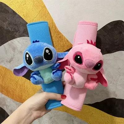 Stitch Angel Men's and Women's Car Seat Belts Cute Kawaii Personalized Creative Cartoon Doll Plush