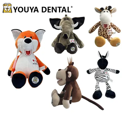 Dentistry Practice Plush Toys with Toothbrush Doll Brushing Model for Kids Learning Brushing