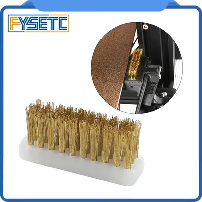 FYSETC 3D Printer Cleaner Tool Copper Wire Toothbrush Copper Brush Handle for Hotend Cleaning Nozzle