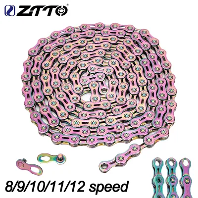ZTTO MTB Road Bike Colorful Chain 8s 9s 10s 11s 12s Speed Chain Universal High Quality Durable Chain