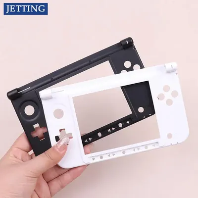 50PA Compatible with for 3DS XL LL Replacement Hinge Part Bottom Middle Frame Shell Housing Case for