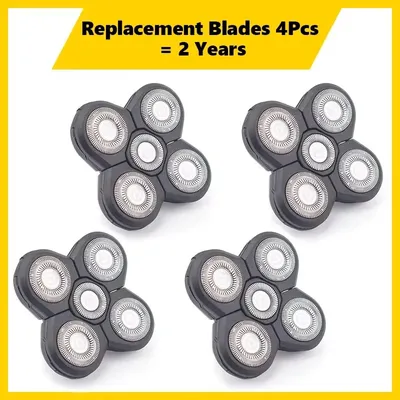4PCS Replacement Shaver Head Electric Shaver 5D Independently 5 Cutter Floating Head Waterproof