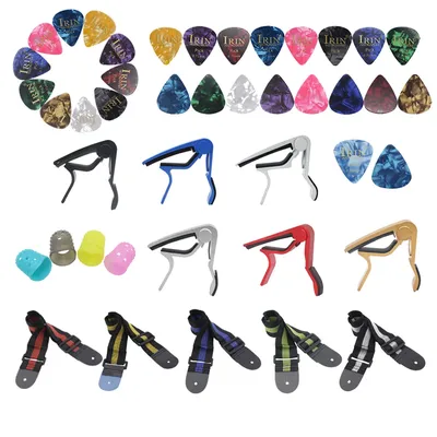 Guitar Tools Kit Guitar Capo/Picks/Fingertip Protector Parts Accessories Bass Ukulele Economy Set