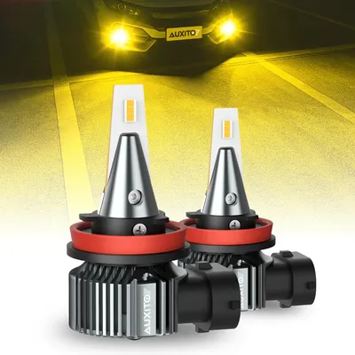 2Pcs AUXITO I9 Fog Lamp H11 H8 LED Fog Light Gold Yellow H10 9006 HB4 LED Bulb Car Driving Light DRL