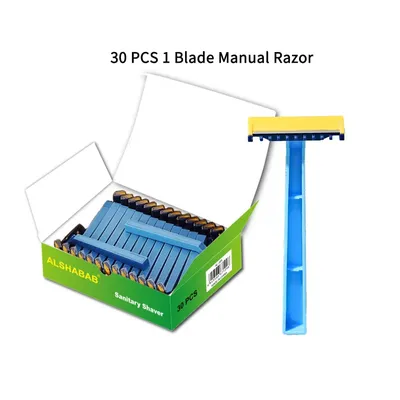 30PCS/Box Disposable Razor for Women Sanitary Manual Shaver 1 Super Sharp Blade with Comb Head for