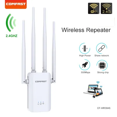 Comfast 300-1200Mbps Wifi Repeater 4Antennas Wi-fi Signal Extender 2.4Ghz 5Ghz LAN/WAN Port Wireless