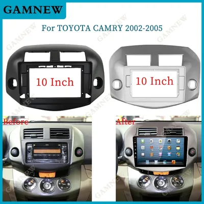2 Din 10.1inch Car DVD Frame Audio Fitting Adaptor Dash Trim Kits Facia Panel For Toyota RAV4 2007-2012 Double Din Radio Player