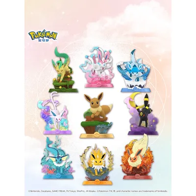 New 9 Style Pokemon Eeveelution Espeon Sylveon Glaceon Leafeon Vaporeon Umbreon Flareon Pokémon