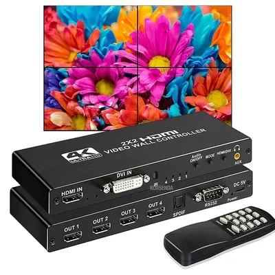 HDMI Video Wall Controller 2x2 1080P HDMI DVI Video Wall Processor 1x2 1x4 1x3 2x1 3x1 4x1 Multi