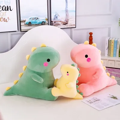 25CM Lovely Dinosaur Plush Toys Super Soft Cartoon Stuffed Animal Dino Dolls for Kids Baby Hug Doll