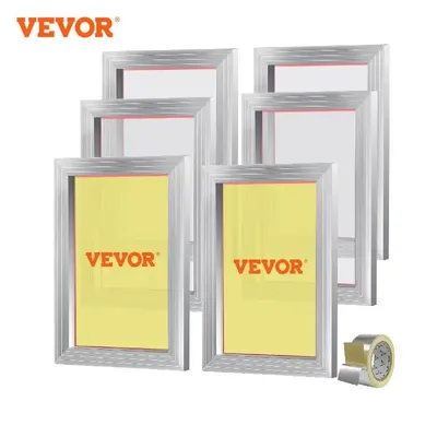 VEVOR 6 PCs Screen Printing Kit 10x14 inch Aluminum Silk Screen Printing Frames Silk Screen Printing