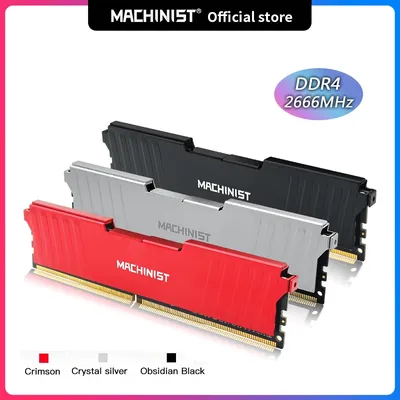 MACHINIST DDR4 RAM 8GB 16GB 2133HMz 2666HMz 3200mhz Desktop Memory with Heat Sink DDR4 RAM PC DIMM