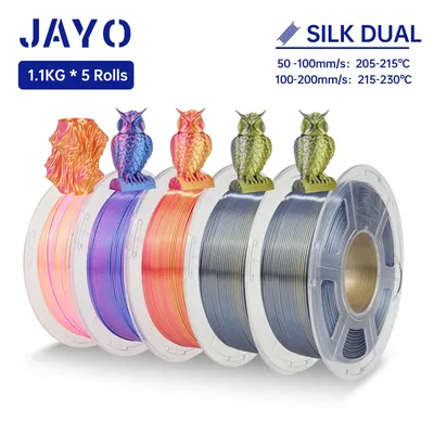 JAYO Silk PLA+ Rainbow/ PLA Rainbow 3D Printer Filament 1.75mm SILK PLA plus Dual / Triple Color 3D