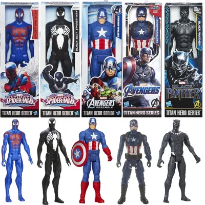Hasbro Marvel Legends The Avengers Titan Hero Series Spiderman Black Panther Captain America 12 Inch