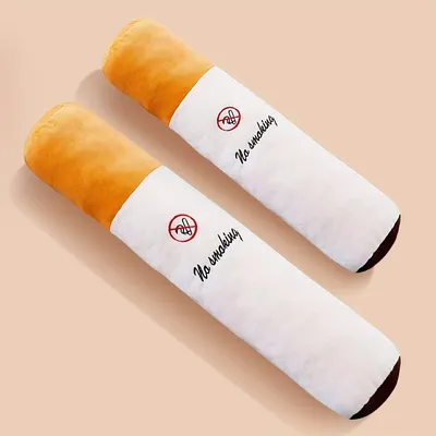Cigarette Design Pet Plush Toy, "No Smoking" Pet Plush Cigarette ShapeToy, Cool Dogs Relaxing Toys