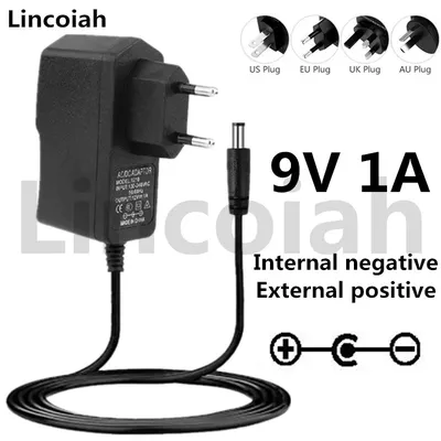 Lincoiah 9V AC/DC Power Adapter for BOSS PSA-120S Zoom Guitar Multi Effects Pedal - SMPS for Casio