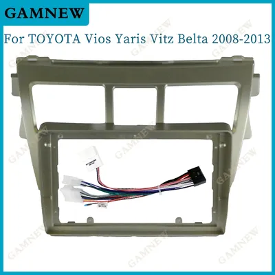 9 Inch Car Frame Fascia Adapter Android Radio Dash Fitting Panel Kit For Toyota Vios Belta Yaris Vitz 2008-2013