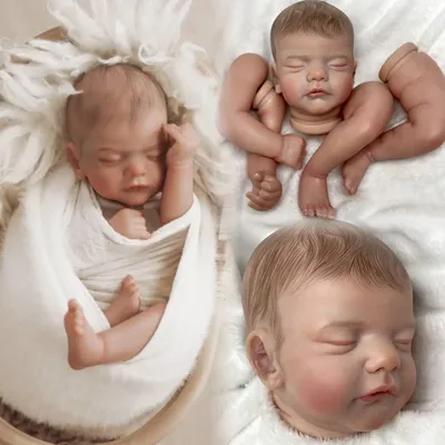 18" Sam Reborn Baby Dolls Kits Handmade Painted Unassembled Soft Vinyl Parts Lifelike Reborn Doll