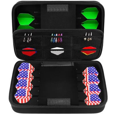 Dart Case for 16 Steel Tip and Soft Tip Darts, Dart Carrying Storage Holder Fits for Dart Tips,