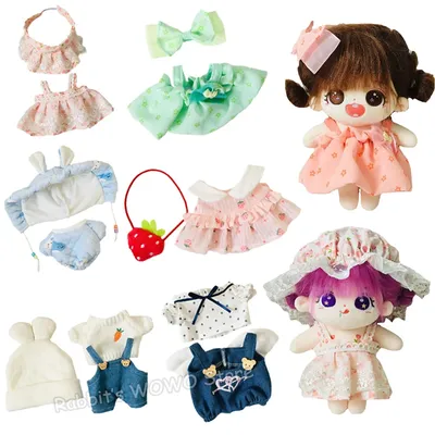 20cm Idol Doll Clothes for Plush Stuffed Toy Baby Doll's Accessories Outfit for Korea Kpop EXO Dolls