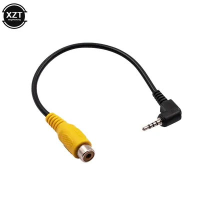 2.5mm Stereo AV Jack Male Plug To RCA Female Adapter AV In Video Cable Converter for GPS and Rear