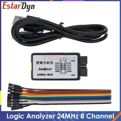 USB Logic Analyzer 24MHz 8 Channel 24M/seconds Logic Analyzer Debugger For ARM FPGA Logic Analyzer