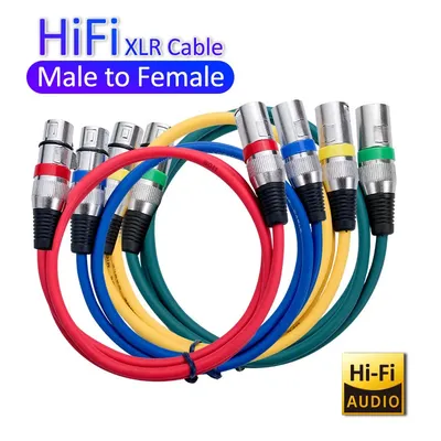 3Pin Mixer Audio Cable XLR AUX Shielded Anti-interference 100/180cm XLR Male to Female Microphone AUX Cord