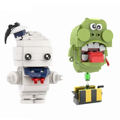 Buildmoc Classic Movie 1984 Ghostbustersed BrickHeadz Slimer White Ghost Action Figures Model