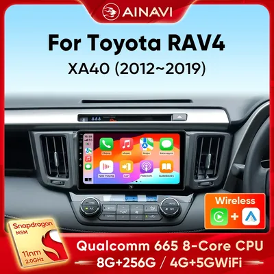 Ainavi Car Radio For Toyota RAV4 2013 2014 2015 2016 2017 2018 2019 XA40 RHD Android 13 Auto Wireless Carplay Car Multimedia DIN