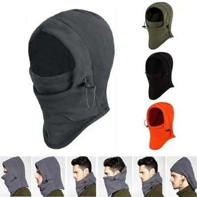 Windproof Cap Unisex Winter Outdoor Sports Camouflage Multifunctional Fleece Head Cover Soft Warm