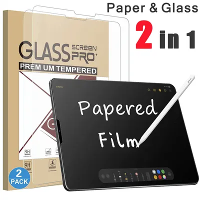 Screen Protector For iPad 5 6 7th 8th 9th 10th Gen 10.9 10.2 9.7 Like Paper Film Pro 11 12.9 Mini 6