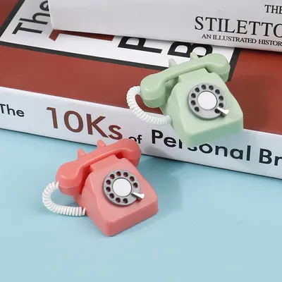 1: 12 Dollhouse Miniature Simulated Fixed Telephone And Retro Telephones Model Dollhouse Furniture
