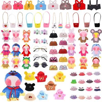 4/3/2Pcs Duck Clothes Accessories,30Cm Lalafanfan Yellow Duck,Skirts,Cameras,Handbags,Kawaii Plush