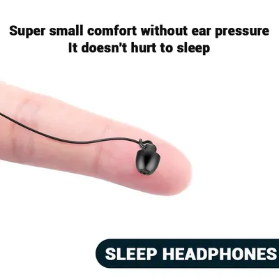 ASMR Earphone Hifi Headset Noise-Cancel Sleeping Earbud Soft Silicone Headset TPE Wire No Ear