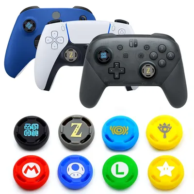 8pcs/lot Silicone Thumb Stick Caps Grip Analog Joystick Caps for PS4 PS5 6 NS PRO Controller Game