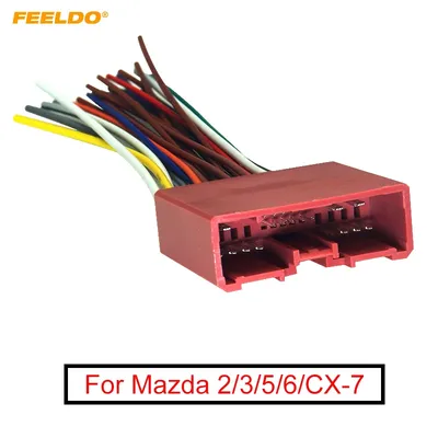 FEELDO Car Radio Audio 24Pin Wiring Harness Adapter for Mazda Install Aftermarket Audio Stereo Wire Plug Cable #AM6475
