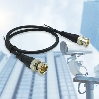 ESCAM Pure Copper BNC Male To Male Straight Crimp Q9 Head HD Monitor Line Double-head Video Cable